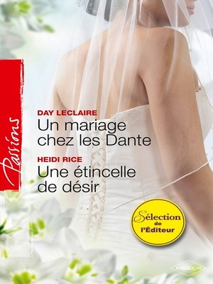 cover image of Un mariage chez les Dante--Une étincelle de désir